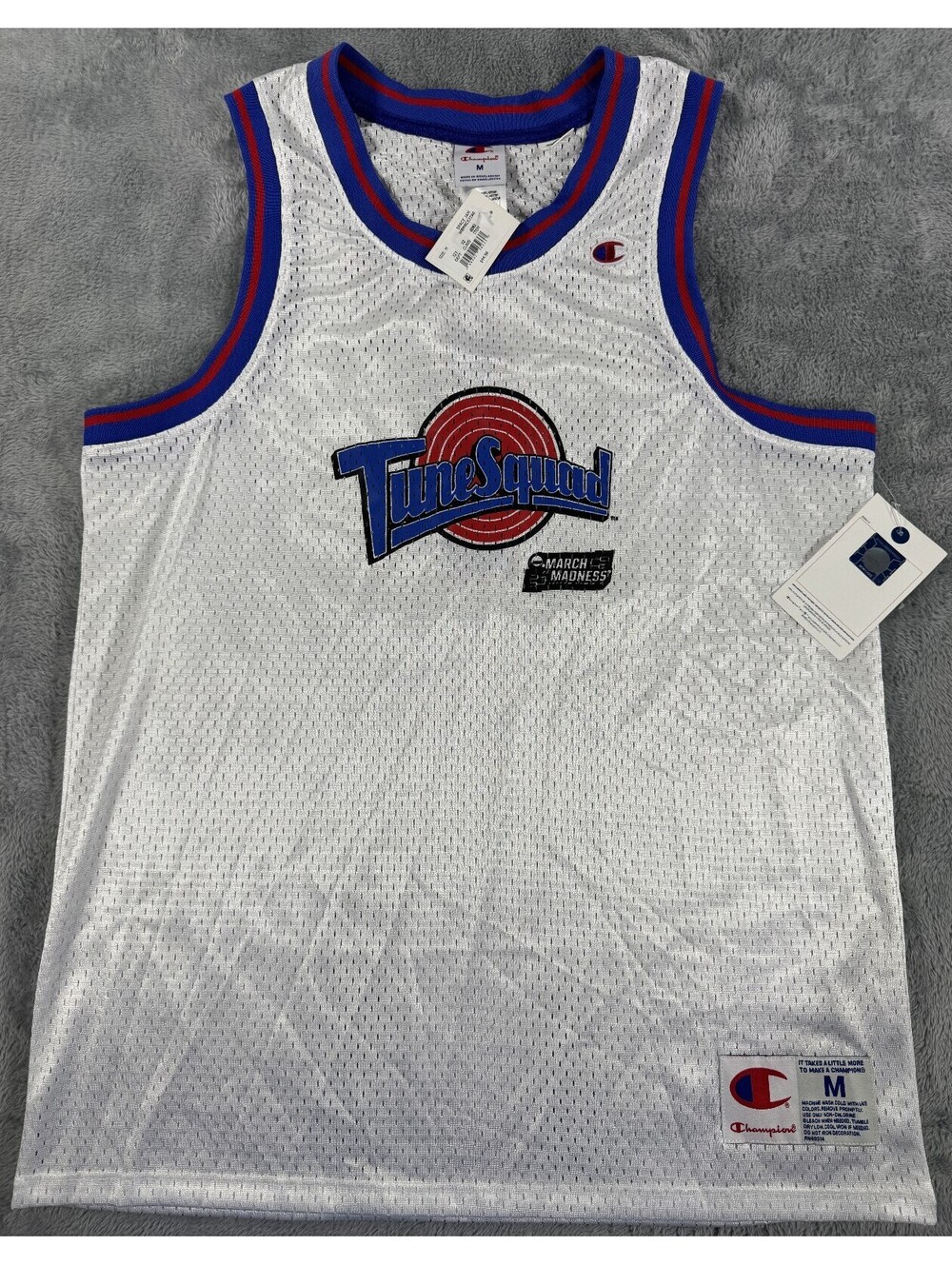 Champion Tune Squad #1 Bugs Bunny 90's Retro Space Jam Basketball Jersey Size M